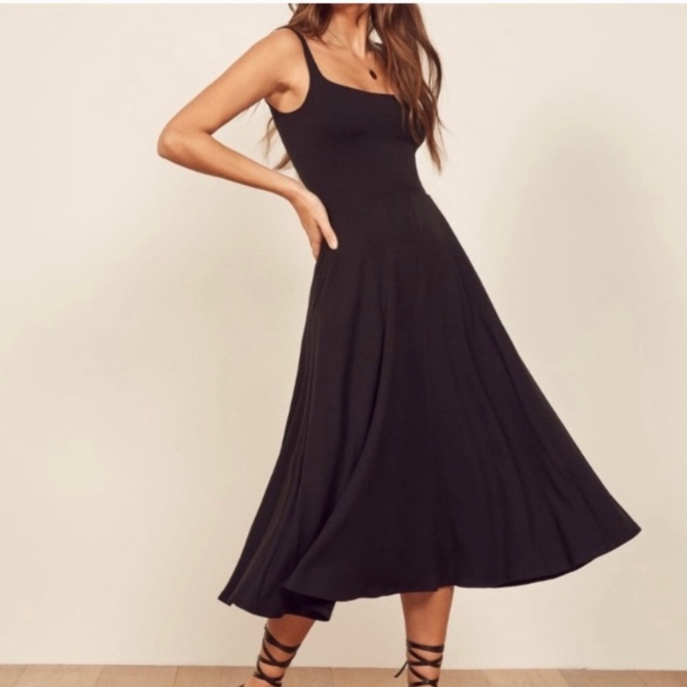 NEW Reformation Mary Dress Black